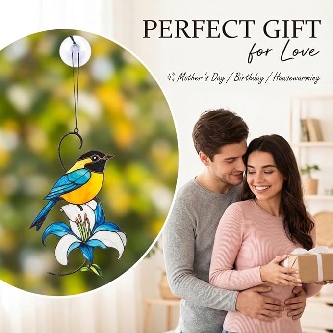 Hummingbird Gifts for Women, Hummingbird Sun Catcher for Window Hanging, Mothers Day for Mom Grandma Bird Lovers, Spring Suncatcher Garden Decor for Indoor Outdoor Windows (7)