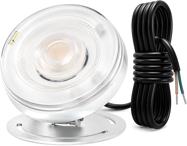 LED Underwater Pond Light, Heavy Duty Aluminum 12V 3000K Warm White IP68 Waterproof Fountain Light, Landscape Lamp for Swimming Pool, Fountain, Waterfall, Pond and Grass Land Decoration (36, Watts)
