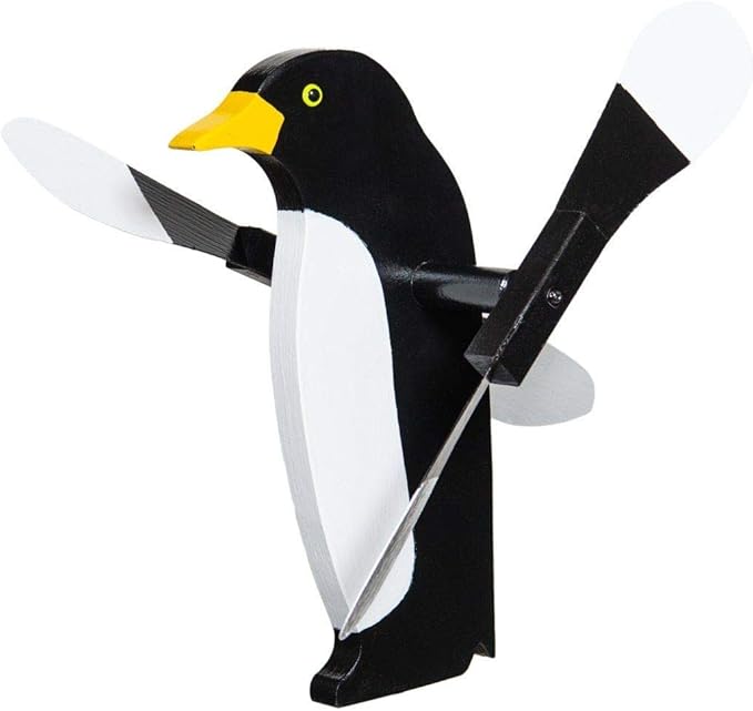 Penguin Whirligig/Whirly Bird Garden Spinner Lawn Decoration Amish-Made
