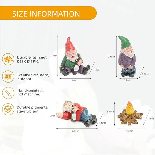 mini Gnomes, Fairy Garden Accessories,Fairy Garden,mini Gnomes Figurines,gnome Figurines,mini gnome,Small Gnomes Figurines,Miniature Garden Figurines,mini Resin Gnomes,Small gnome