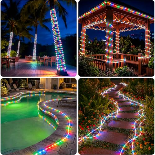 Solar Rope Lights 78FT 200LED Multicolor Waterproof