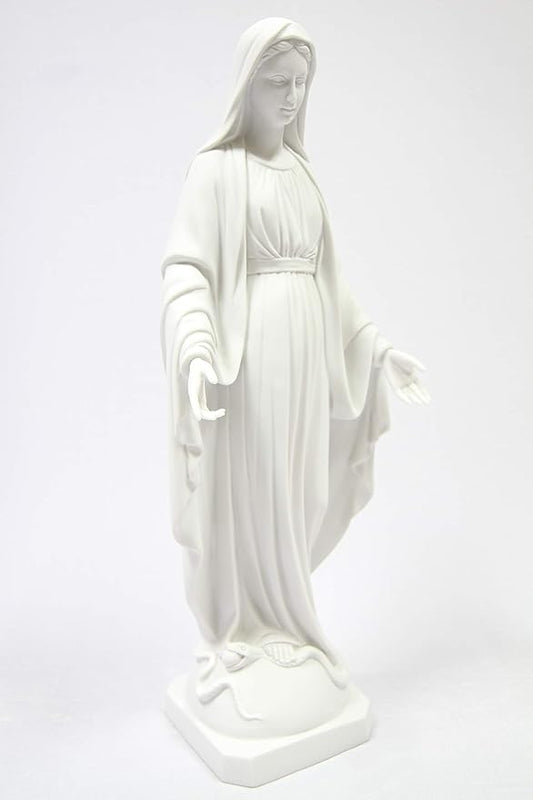 Vittoria Collection 19 Inch Our Lady of Grace Italian Statue Sculpture Figurine Made in Italy Indoor Outdoor Garden