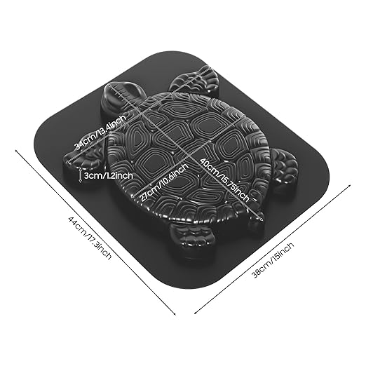 Turtle Shaped Stepping Stone Mold, 15.74" Concrete Cement Mold for Garden Path, Patio Driveway Pavers, Reusable ABS Walk Maker Mold with Lifelike Shell Texture for DIY Landscape Decoration