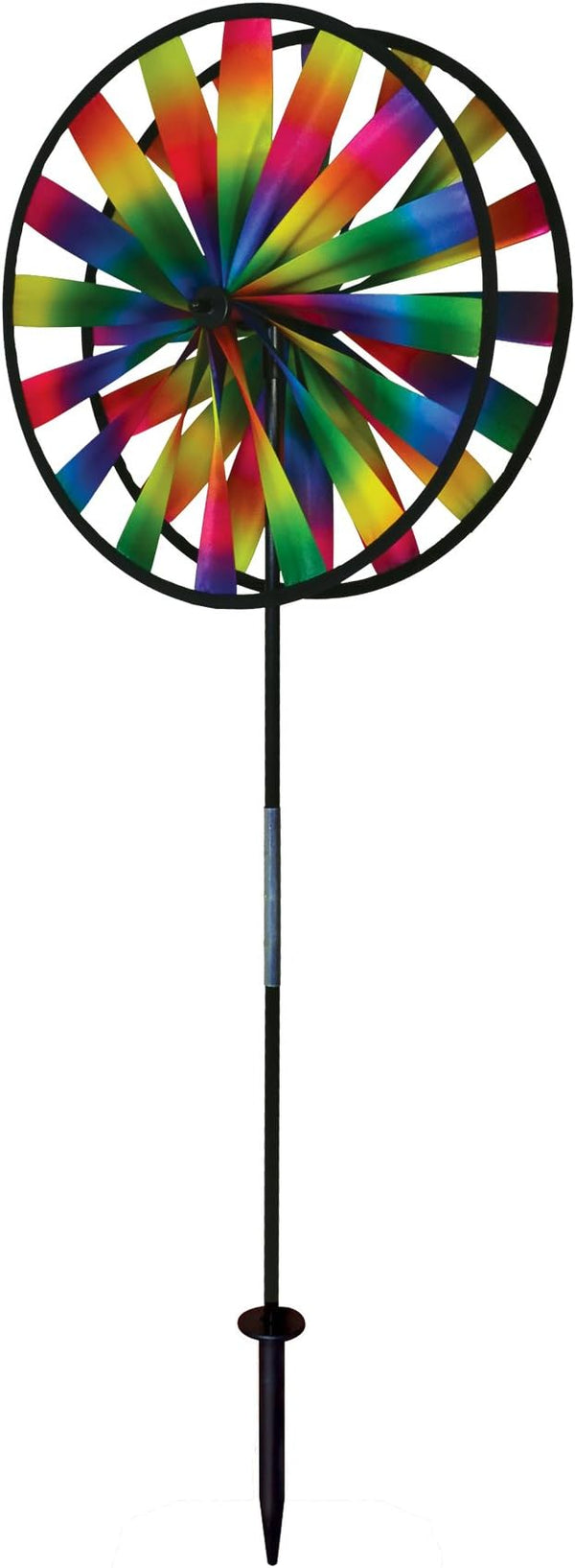 In the Breeze 14-Inch Duo Kaleidoscope Wheel Spinner, Outdoor Ground Décor, 2719