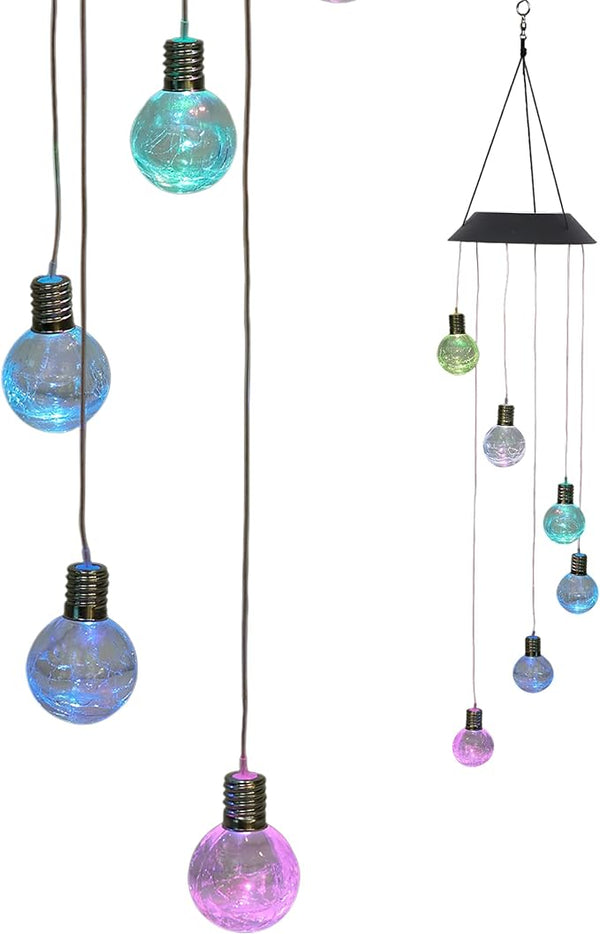 Alpine Corporation RGG644SLR-CC Outdoor Solar Hanging Color Changing Light, 28" Tall, Black