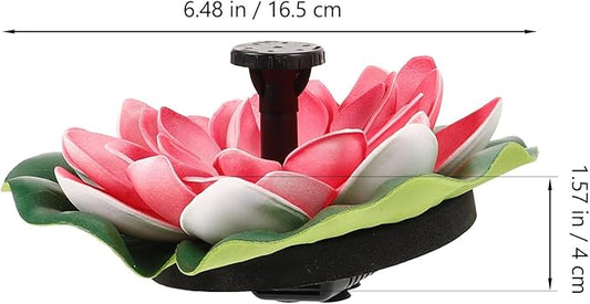LIOOBO Solar Floating Fountain Lotus-Style Pond Fountain Outdoor Garden Water Feature Solar-Powered Floating Decor for Pool and Pond