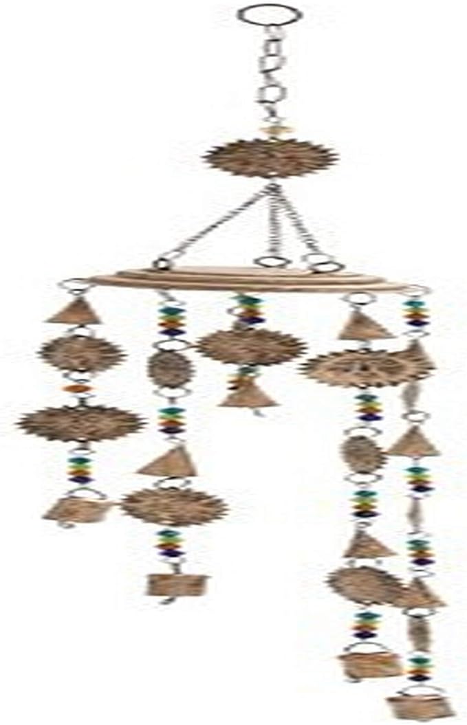 Deco 79 Metal Wind Chime, 5" W, 36" H-51542, 5" W/36 H