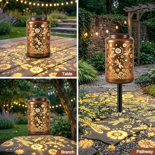 Dragonfly Solar Lantern with Ground Stake