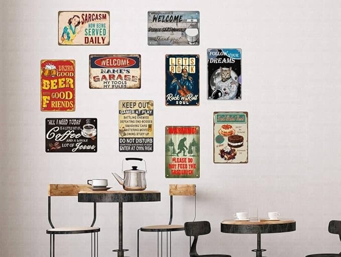 New Warning Plaque Wall Decor Low Clearance 8 Ft. Sign Yard Signs Courtyard Decoration Office Sign Outdoor & Indoor Safety Metal Sign 8 X 12 Inch