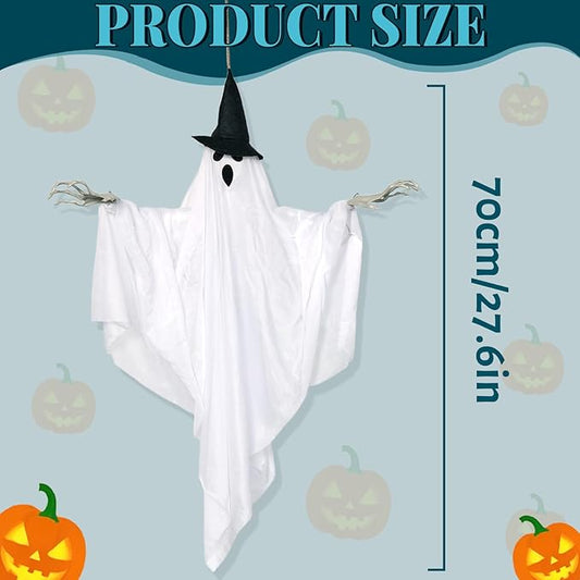 Easy Joy Ghost Decor Halloween Decorations Large Hanging Swing Ghost Halloween Decor for Outdoor Indoor