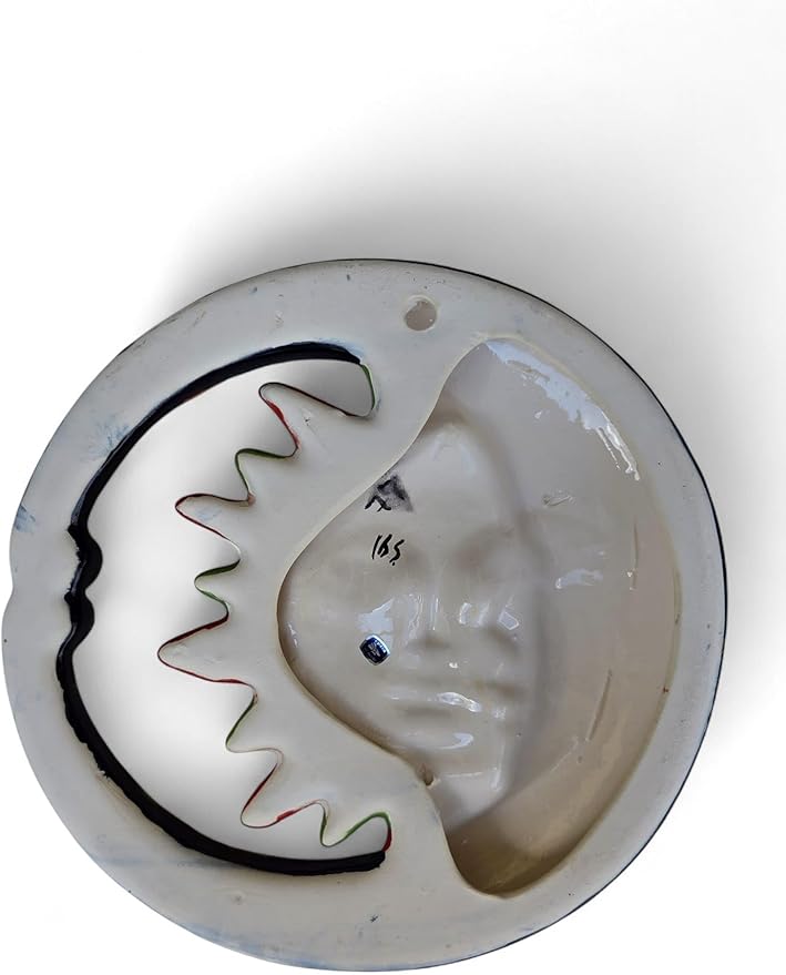 Hanging Wall Eclipse Medium Indoor Outdoor Multi Colored Figure Glazed