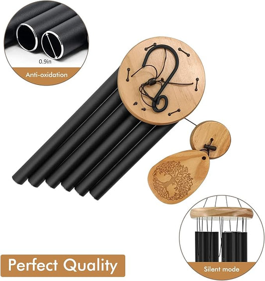 ASTARIN Windchimes Outdoors with Engraved Lifetree, Memorial Wind Chimes for Outside, 30 Inch Windchime Outdoor, Memorial Wind Chimes as Sympathy Gift, Outdoor Decorations for Your Garden, Patio.