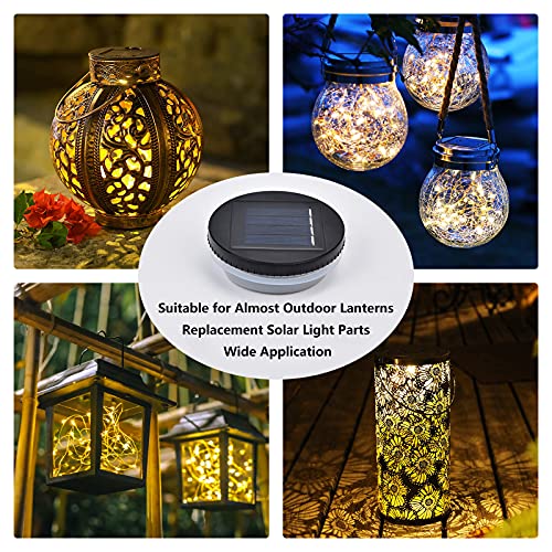 Solar Lantern Replacement Tops - 3 Pack, 3.35", Warm White