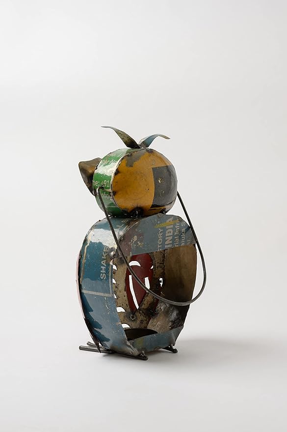 De Kulture Handcrafted Reclaimed Iron Vintage Caterpillar Decorative Collectible Figurine showpiece Holiday décor Ideal for Garden Decoration, 10.6x2.7x4 (LWH) inches