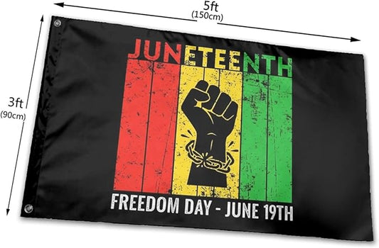 Juneteenth Flag 3x5 Ft - Freedom Day June 19th Banner - Black History Month Decor - Durable Indoor Outdoor Flag with Brass Grommets
