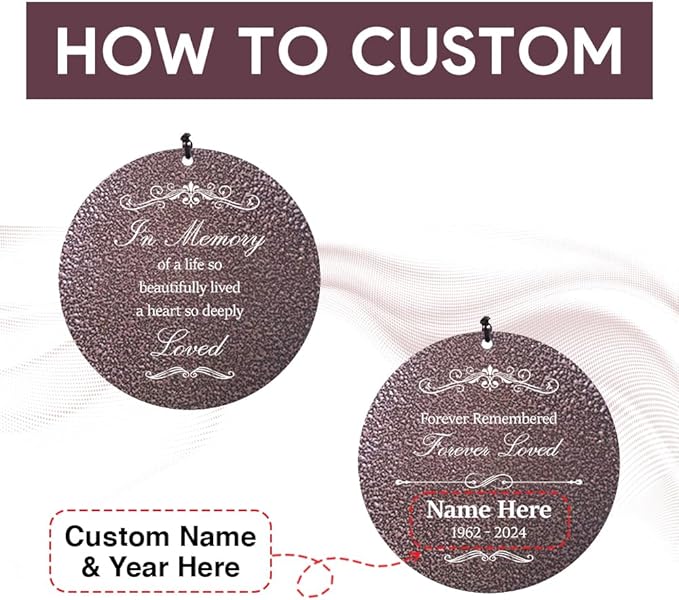 Personalized Sympathy Wind Chimes, Sympathy Gift After Loss of Mom Dad, or Loved One, Memorial Garden Remembering a Loved One Memorial Gifts, Product in USA