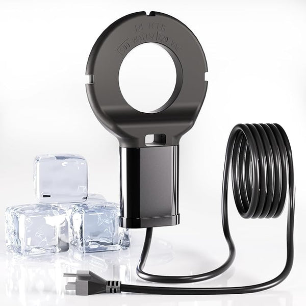 2PCS 500 Watt Bird Bath De-Icer with Thermostat, Cast Aluminum Submersible Chicken Water Heater, Heated Bird Bath, Power Cord 9.8 Ft