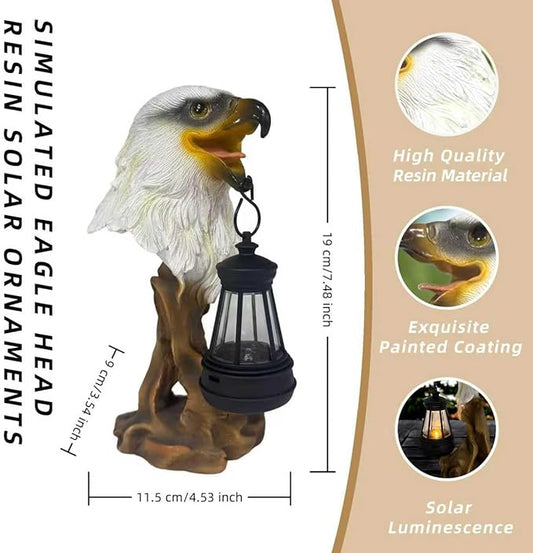 Solar Powered Eagle Statue Outdoor Decor - A Garden Statue Seasons, with Lightweight, a Unique Gift for Grandma and mom