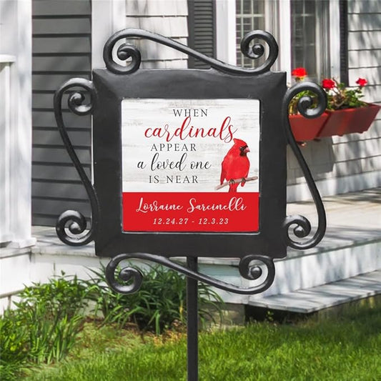 GiftsForYouNow Memorial Cardinal Personalized Garden Stake
