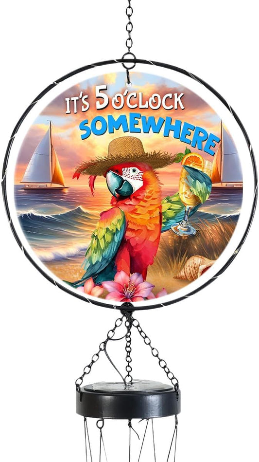 Briarwood Lane Sunset Parrot Illuminated Wind Chime