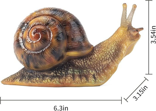 Garden Snail Sculpture, Reptile Resin Sculpture, Suitable for Outdoor Courtyard Pond Garden Lawn Decor Landscape, is The for Garden Enthusiasts (4 inches)
