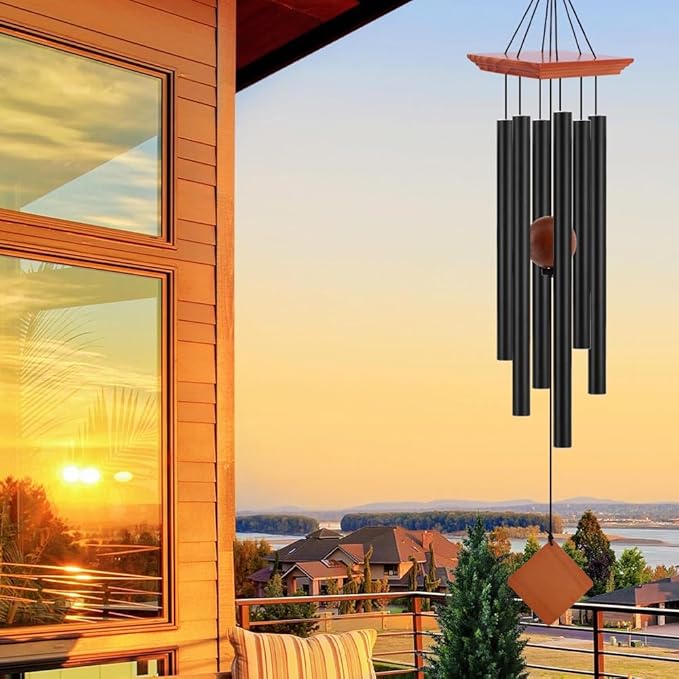 39" Deep Tone Large Wind Chimes for Outside Clearance, Memorial Sympathy Wind Chimes Outdoor for Porch Garden Yard Decor Patio,Sympathy Gifts for Loss of Loved One,Brown