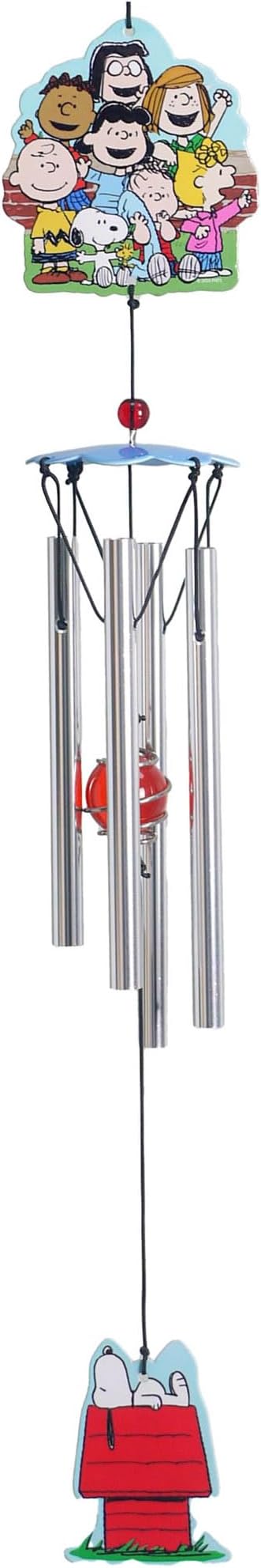 Spoontiques Peanuts Group Wind Chime - Outdoor Garden Décor - Decorative Chimes for Yard, Garden, Backyard and Patio Decoration