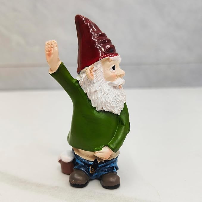 Gnome Garden Decor: Enchanted Garden Characters, Tree Trunk Gnome Statue - Ideal for Outdoor Balconies, Gardens, Courtyards, Lawns, Moss, and Bonsai Doll Sculpture Decor