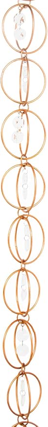 Trademark Innovations 8.5' Copper Colored Rain Chain for Gutter Downspout