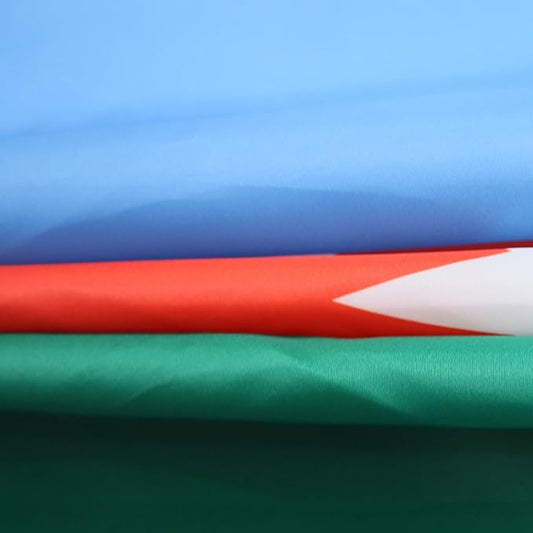 AZ FLAG Azerbaijan Flag 150 x 90 cm with 4 Eyelets Azerbaijan Flag for Balcony or Wall