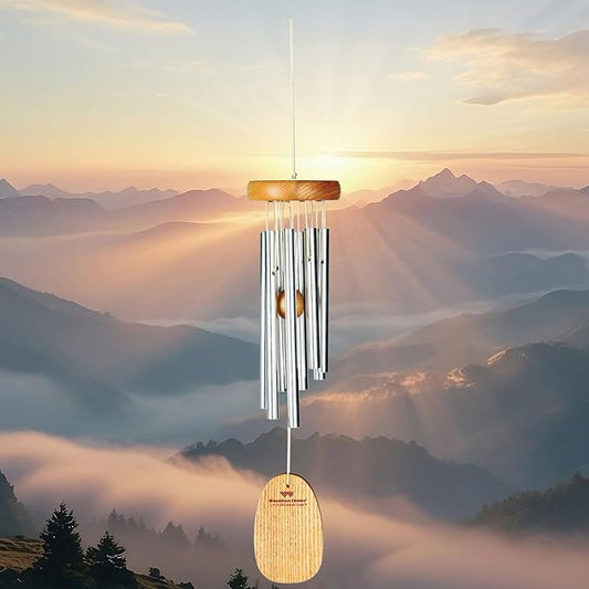 Woodstock Chimes Signature Collection, Little Gregorian Chime, 13'' Inspirational and Memorial Wind Chimes for Outdoor, Patio, Home or Garden Décor (GLS)