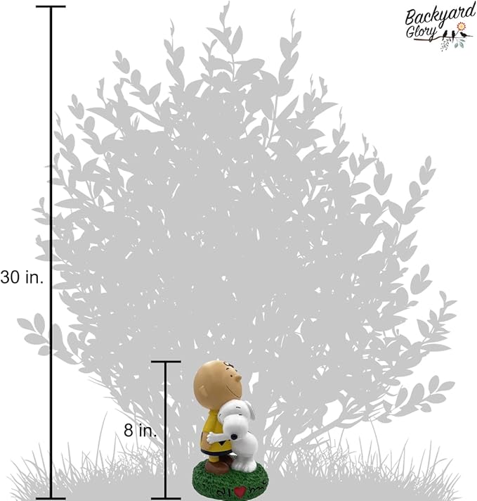 Peanuts® Charlie Brown & Snoopy Hugs Everyday Outdoor Garden Statue, 8" Tall, Officially Licensed Peanuts® Product…