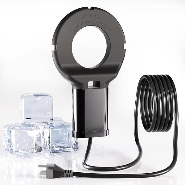 500 Watt Bird Bath De-Icer with Thermostat, Cast Aluminum Submersible Chicken Water Heater, Heated Bird Bath, Power Cord 9.8 Ft