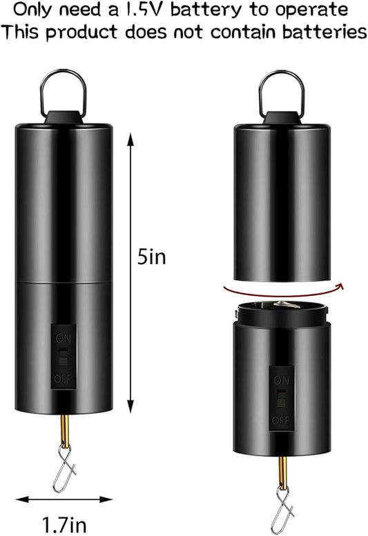 3 Pieces Hanging Black Rotating Motor Wind Spinner Mobile Battery Operated Motor Multi-Purposes Rotatable Hook for Garden Decoration Accessory Supplies
