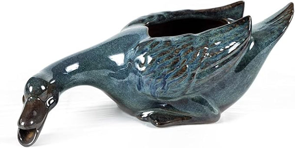 Animal Pond Fountains, Animal Pond Spitters, Duck Shape Ponds Water Spitters, with Water Pump, Outdoor Garden Fountain Spitter Ponds Water Feature(Blue,10x4.1x3.4in)