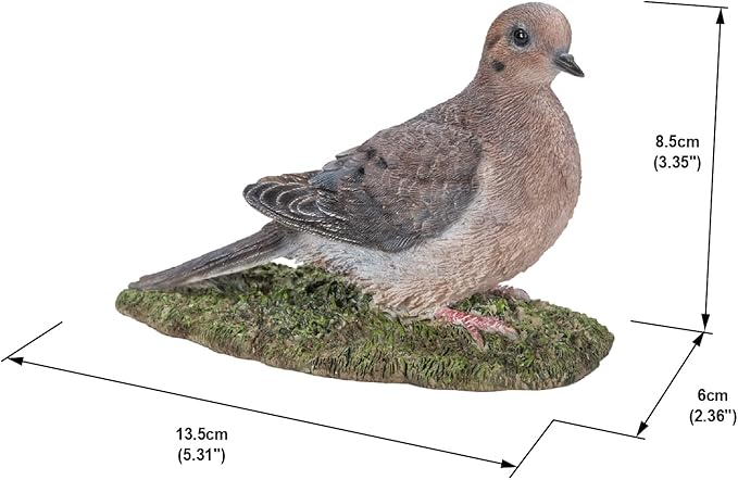 Hi-Line Gift Various Bird on Stump Statues (Mourning Dove)