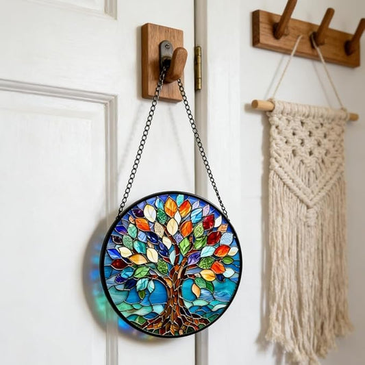 Stained Glass Window Hanging,suncatcher Stained Glass kit,Stained Glass Ornament, Garden suncatchers for Windows Hanging,Window Decor or Indoor,Gifts for Women, Lovers, Couple, Friends