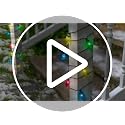 Solar LED Christmas String Lights - 20ft, 12 Bulbs, Multi-Color