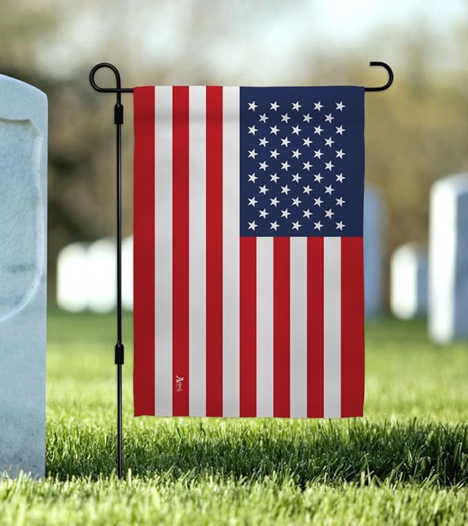 Garden Flag Pole For Outside Lawn Grave Yard Decor Cemetery Decorations Outdoor American Banner Tapestry Home Front Door Gifts Accessories 4 pcs Breakdown Stand Hardware Post Small House Banner Holder 16"W x 40"H
