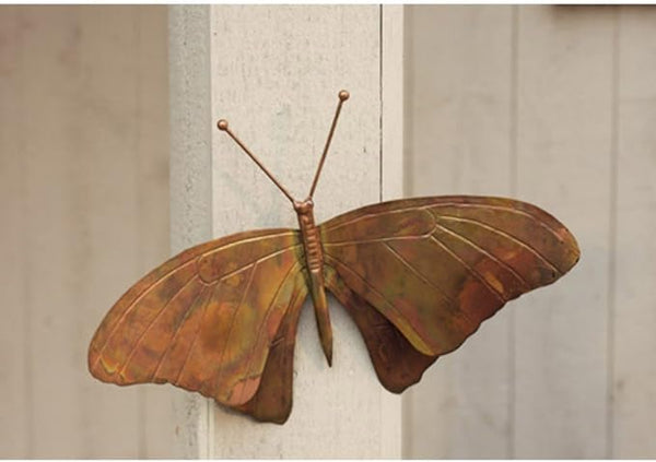 Ancient Graffiti Flamed Copper Wall Mount Butterfly Wall Mount