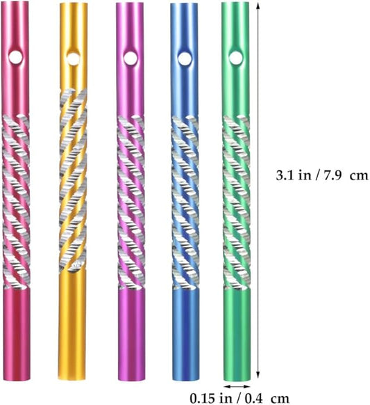 Cabilock 50pcs Aluminum Wind Chime Tubes Hollow Metal Tubes for DIY Wind Chime Accessories Garden Outdoor Crafts