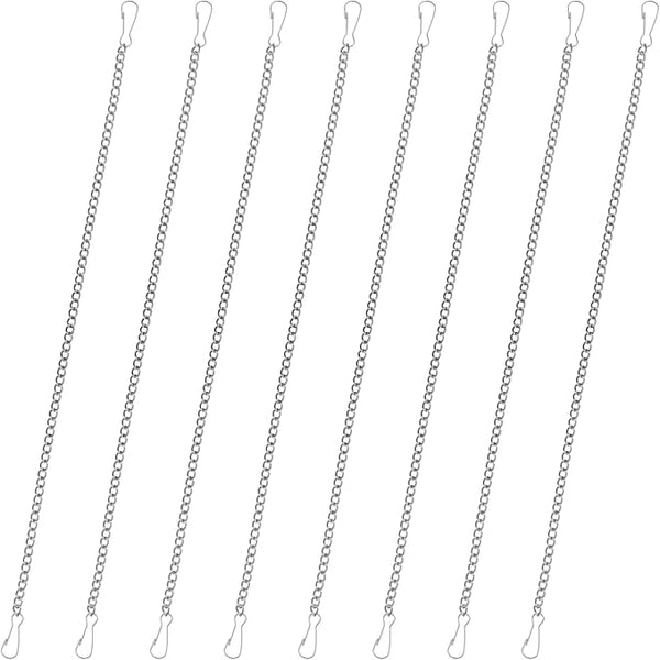 8 Pcs 20 Inch Window Hanging Chain for Stained Glass, 304 Stainless Steel Picture Hanging Chain with Hooks Decorative Chains for Hanging Suncatcher Crystals Window Art Outdoor Walls Gardens Kitchens