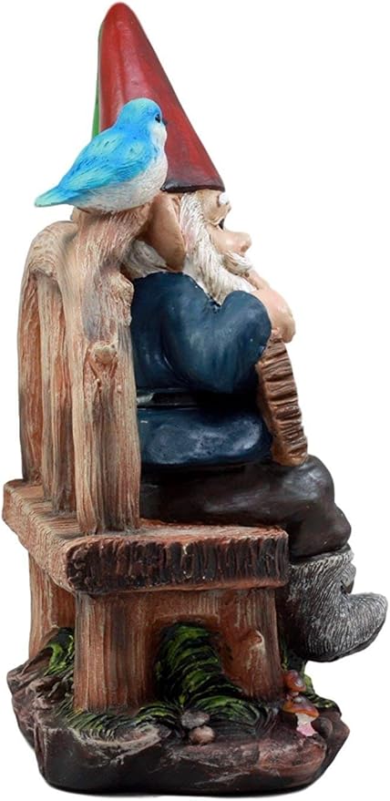 Ebros Grow Old with Me Mr and Mrs Gnome Statue 11" Tall for Patio Garden Lawn Home Decor Figurine (1)