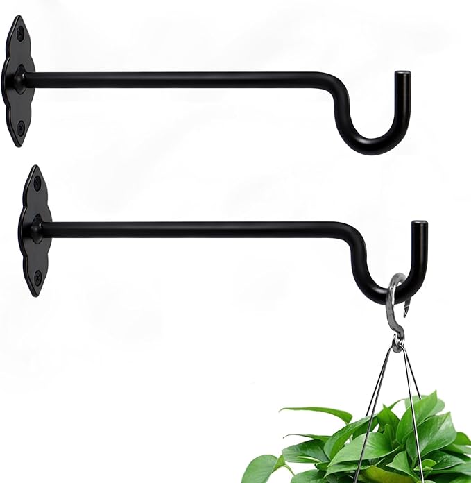 10 Inch 2 Pack Plant Hangers Outdoor or Indoor Plant Hooks Hanging Plant Bracket for Home Decor Bird Feeders