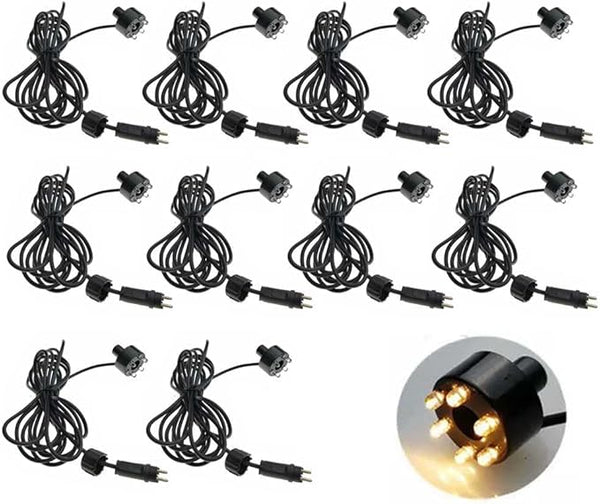 Wholesale Fountain Submersible LED Light Fountain Ring (6-LED no AC Plug) for Garden, Square, Yard (Warm White,10)