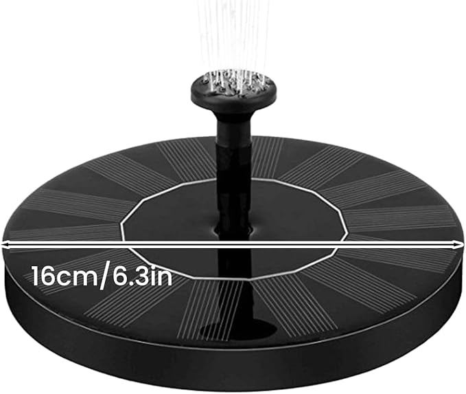 Solar Fountain for Bird Bath: Floating Mini Solar Water Fountain with 6 Nozzles for Garden, Pond, Pool, and Outdoor (2, 6.3")