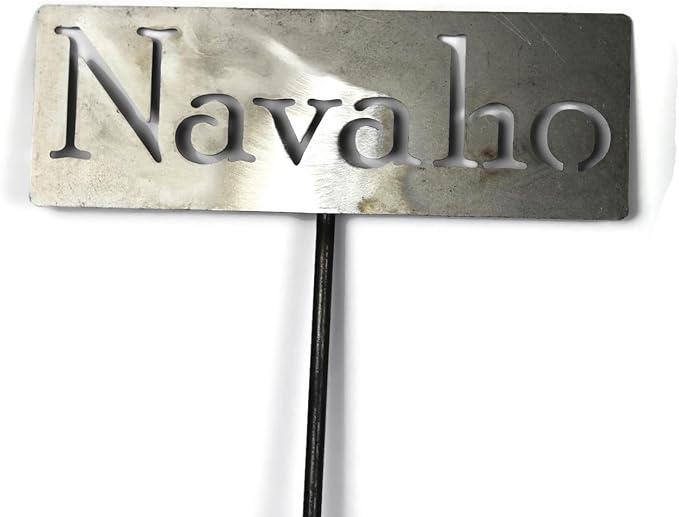 Classic Metal Garden Markers Clearance Items 20 to 33 Inches Tall (Raw Unfinished Steel, Navaho)
