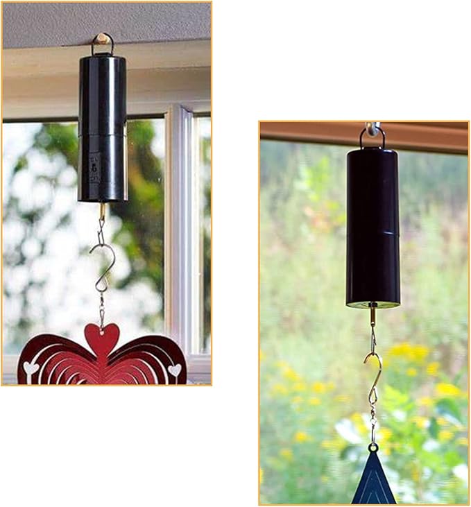3pcs Wind Spinner Motor, Hanging Rotating Display Spinner Motor, Black Outdoor Hanging Wind Spinners for Yard, Garden, Lawn Decoration