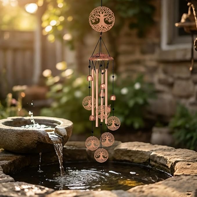 ORIGACH Tree of Life Wind Chimes, Metal Wind Chimes for Outside, Decor for Lawn, Patio, Home, Garden, Large Wind Chime Gifts for Birthday Family & Friends