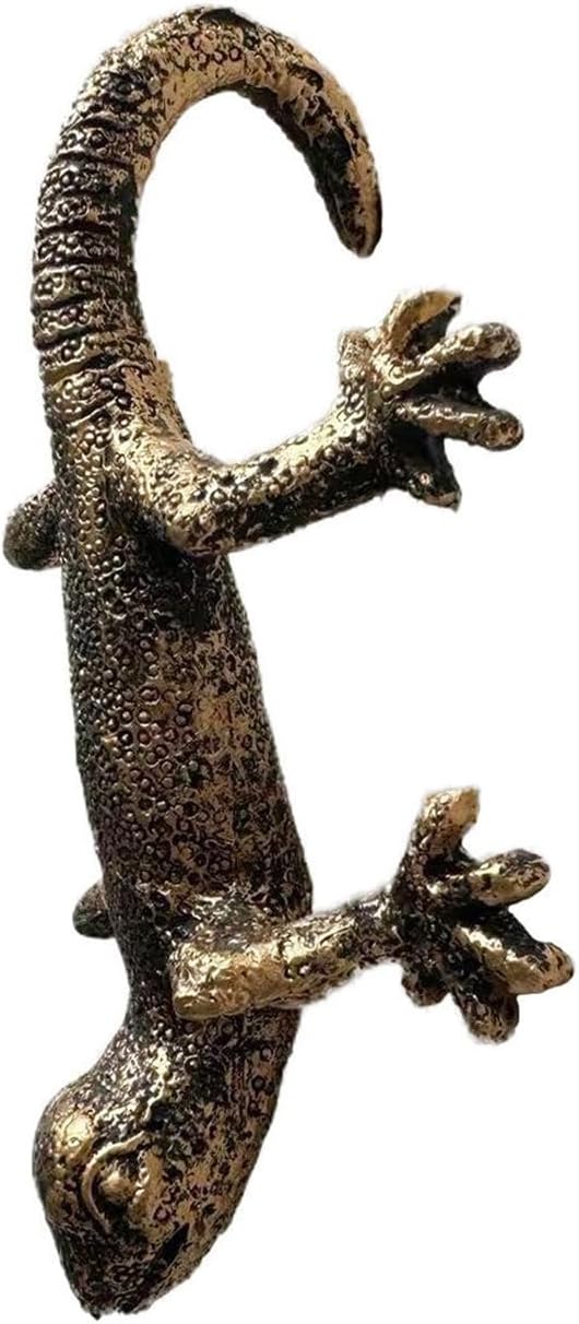 Gecko Hugger Planter Pot Flower Figurine, Resin Climbing Lizard Statue for Garden, Outdoor Fence & Yard Decor,Versatile Vintage Home & Office Decor